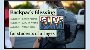 Backpack Blessing 2020