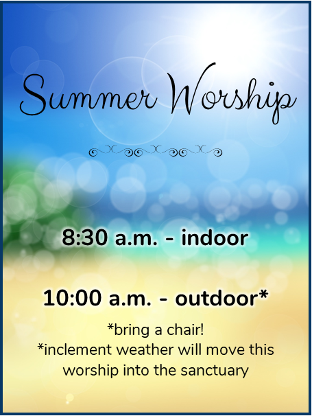 summer worship schedule